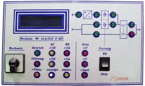 Anzeigefeld Wechselrichter mit EUE